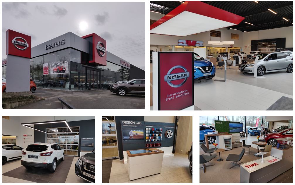 Nissan retail design bij Beerens te Wijnegem